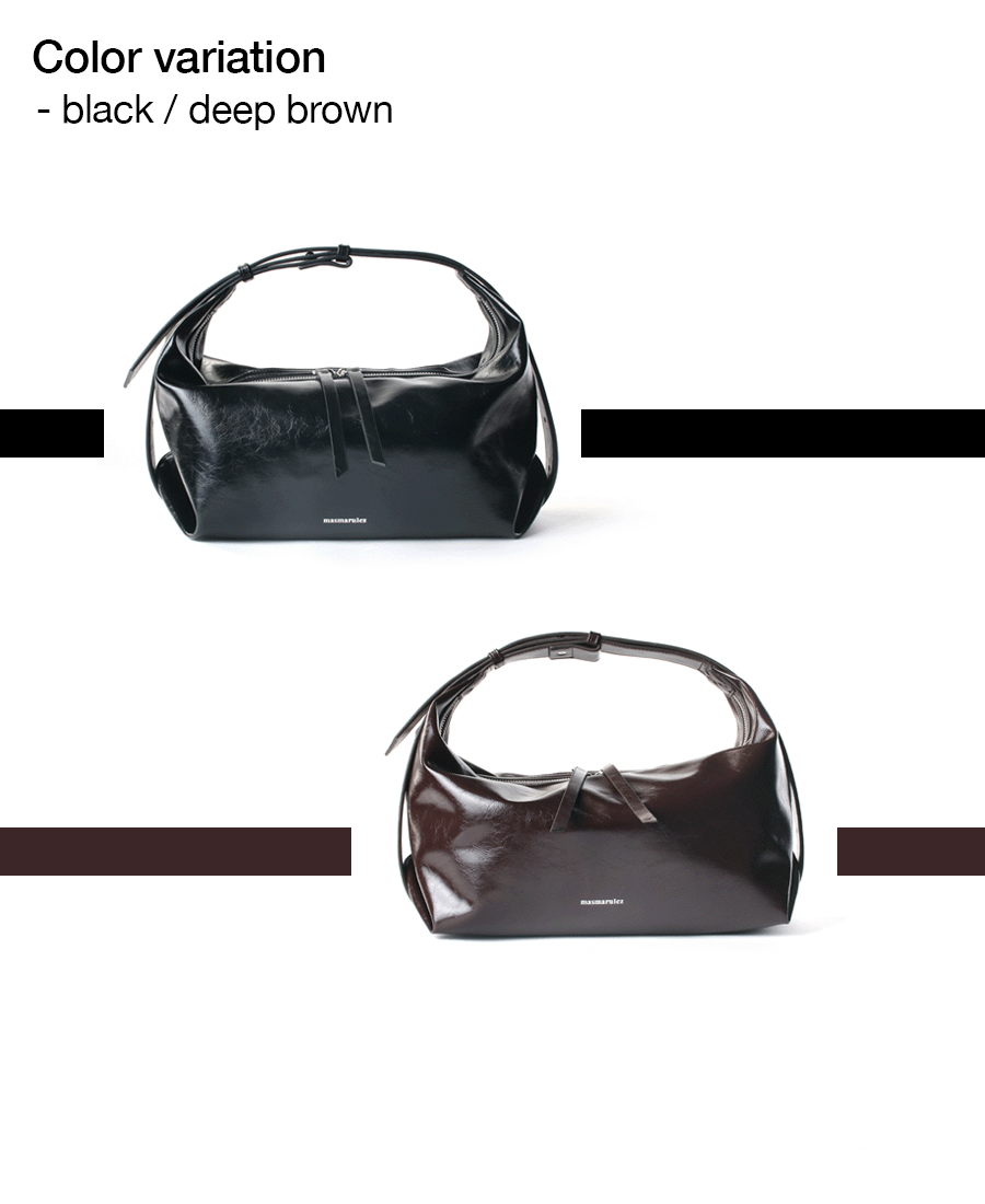 MUSINSA | MASMARULEZ [INT] 3way belted medium hobo bag _ Black